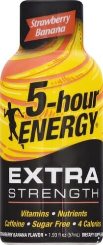 5-Hour Energy Extra Strength Sugar Free Strawberry/Banana Energy Shot 1.93 oz. –