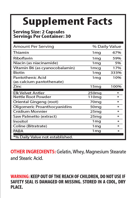 muscle boosting formula – ELK VELVET ANTLER 550MG – healthy heart supplement 1B