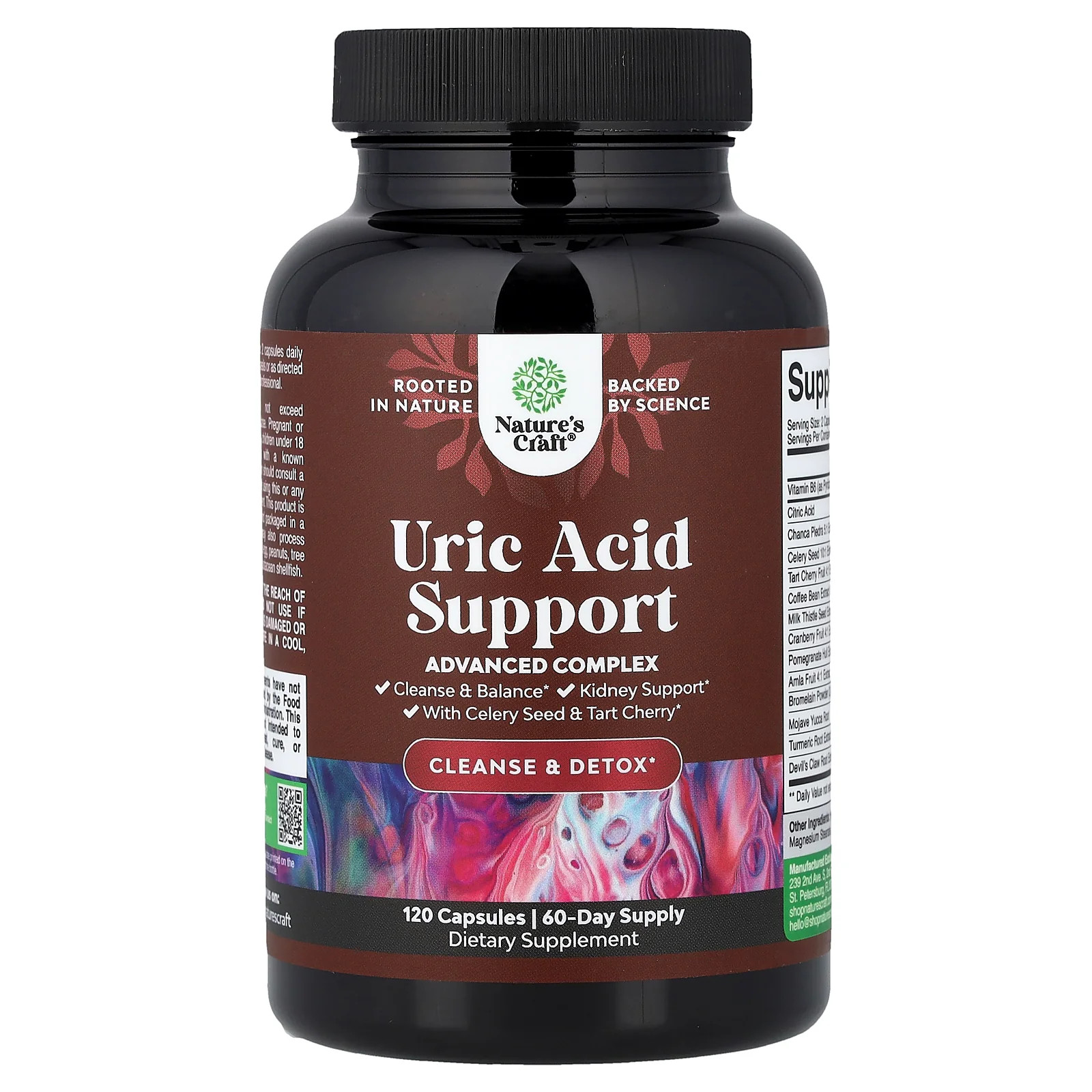 2 X Nature’s Craft, Uric Acid Support With Celery Seed & Tart Cherry, 120 Capsu