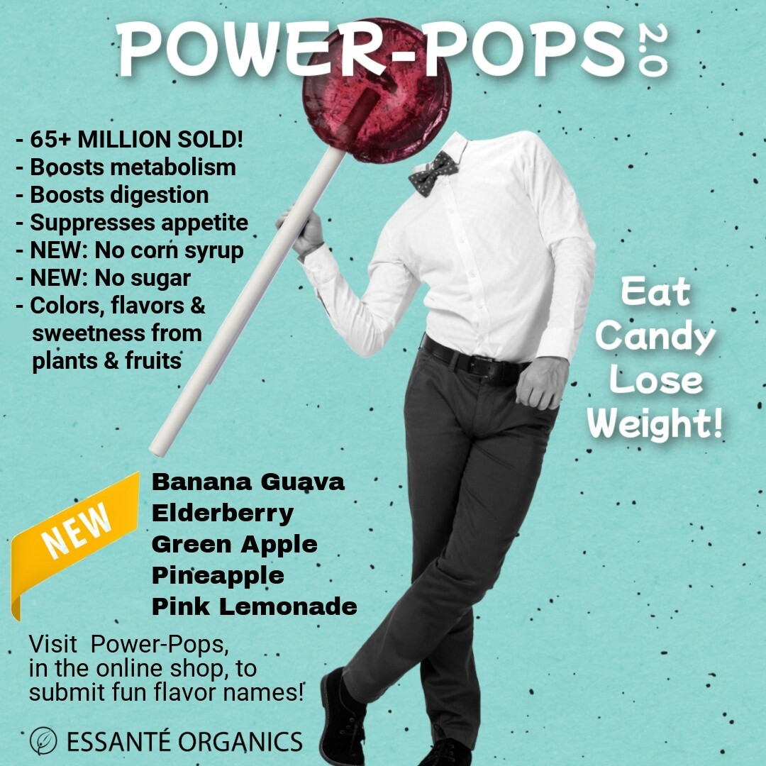 NEW Power Pops 2.0 Trial Pack of 10 Lollipops Diet Lose Weight Candy NO Sugar