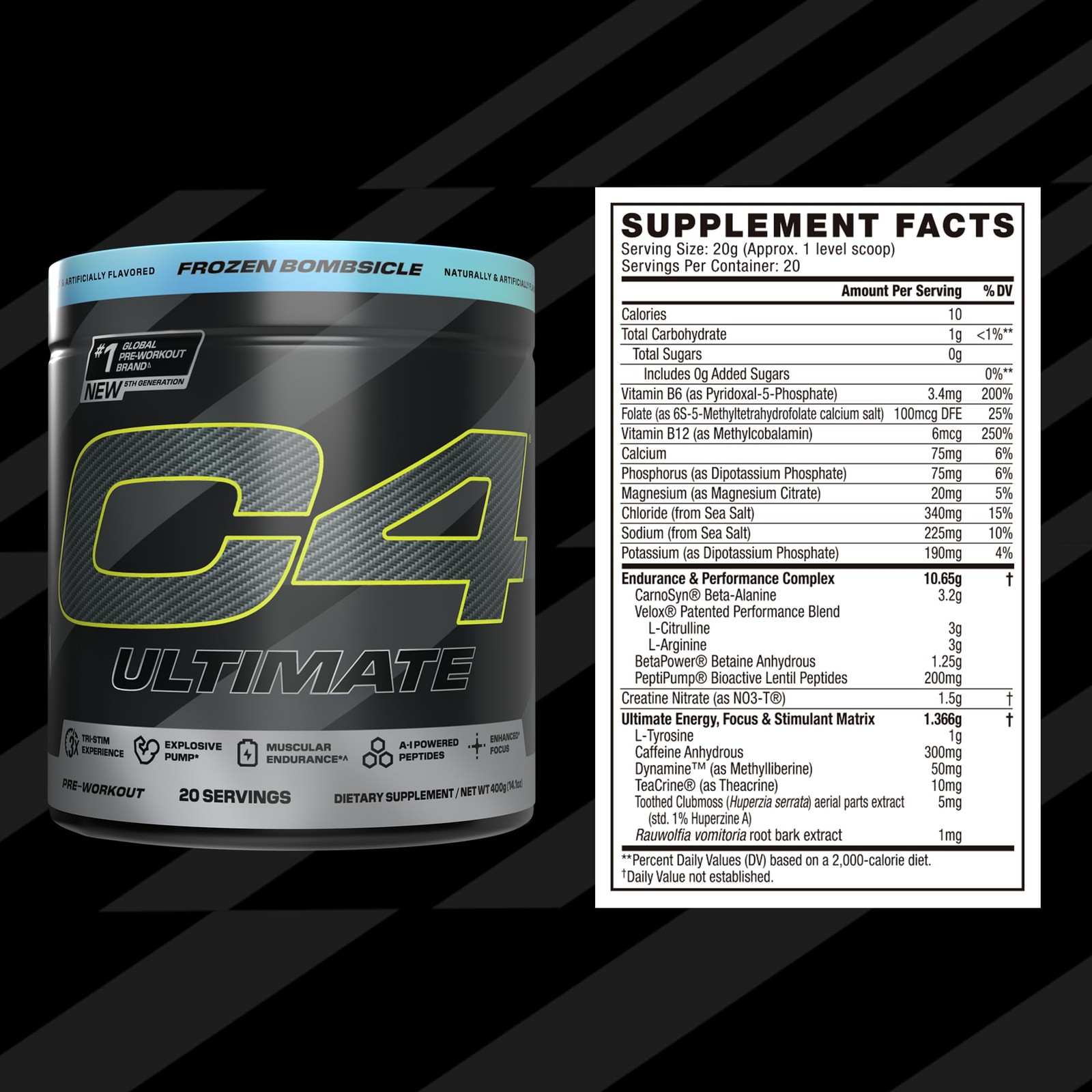 Cellucor C4 Ultimate Pre – Supplement For Men – – Icy Blue Razz