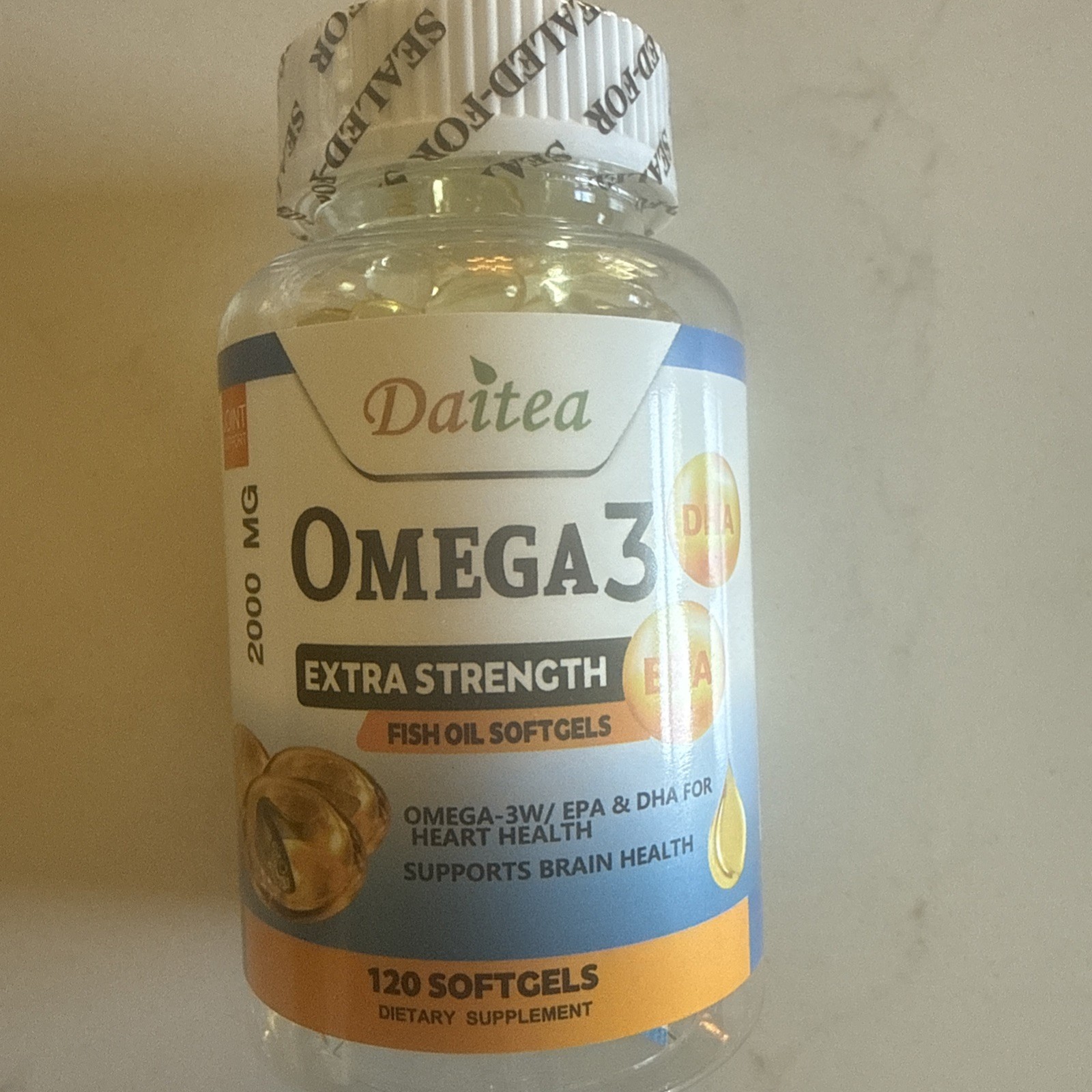 Daitea OMEGA 3 Fish Oil 1200mg 120 Softgels Heart Health Support