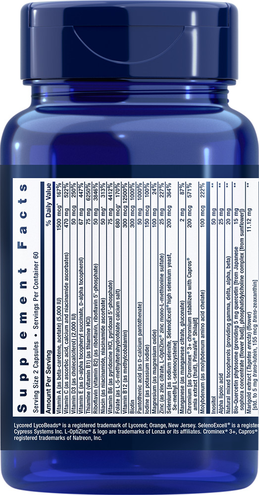 Life Extension Two-Per-Day (Multivitamin & Minerals) 120 Capsules