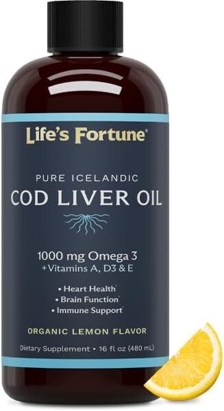 Life’s Fortune Pure Icelandic Cod Liver Oil 8 fl oz