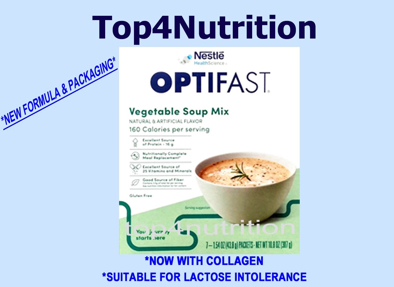 OPTIFAST SOUP | VEGETABLE | 21 TO 70 SERVINGS | NEW FORMULA | EXP: JULY OF 2026