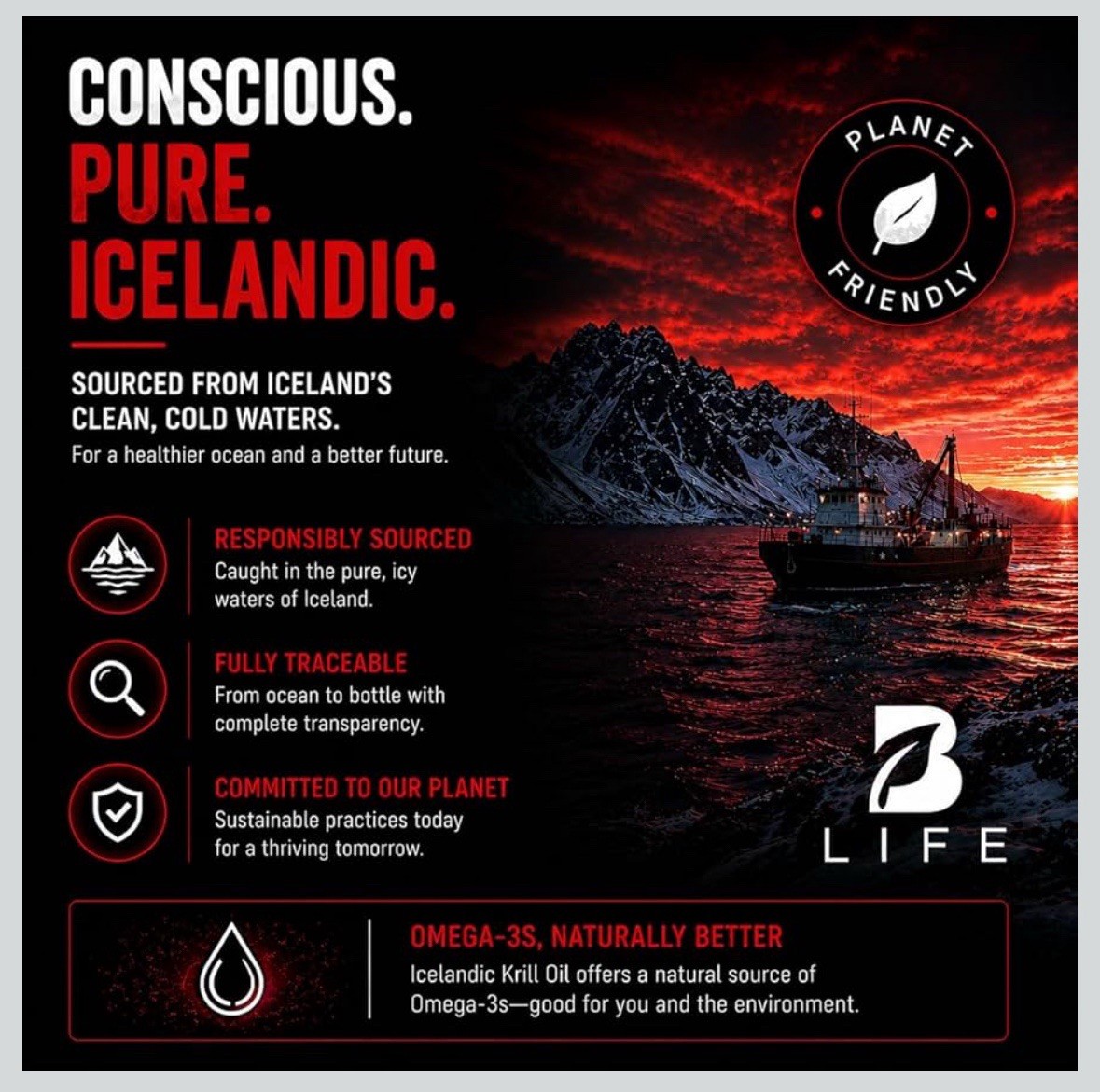 Antarctic Krill Oil High-Absorption Phospholipid Omega 3 EPA, DHA & Astaxanthin
