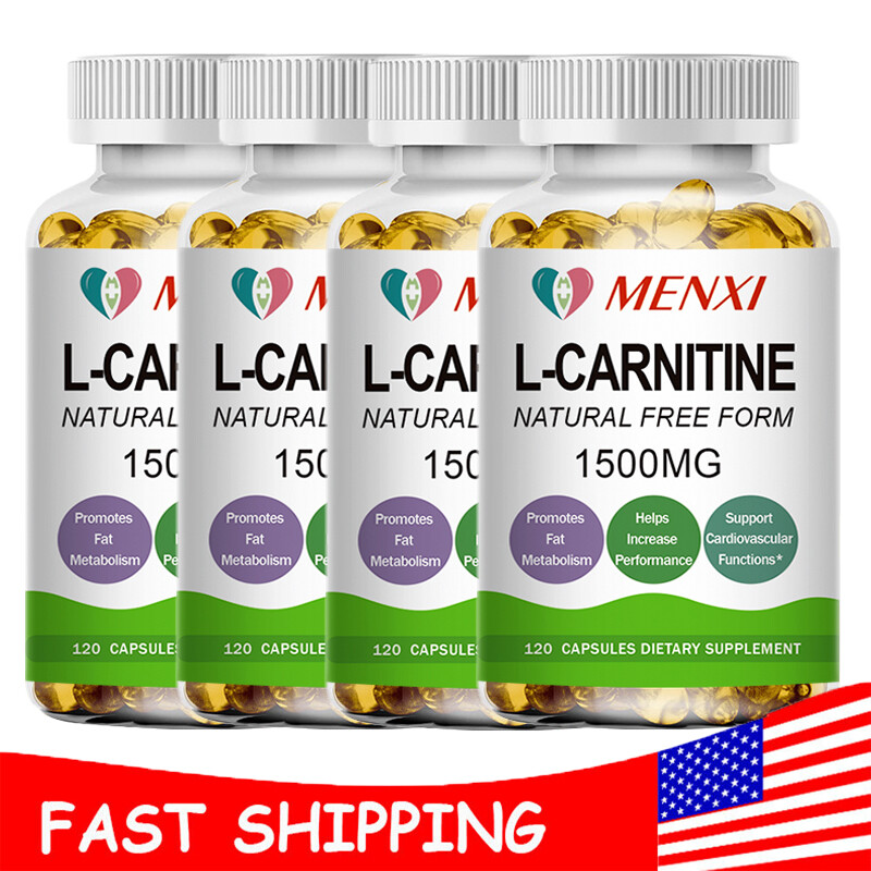 L-Carnitine 1500mg, High Potency Supports Natural Energy Production 4 bottles