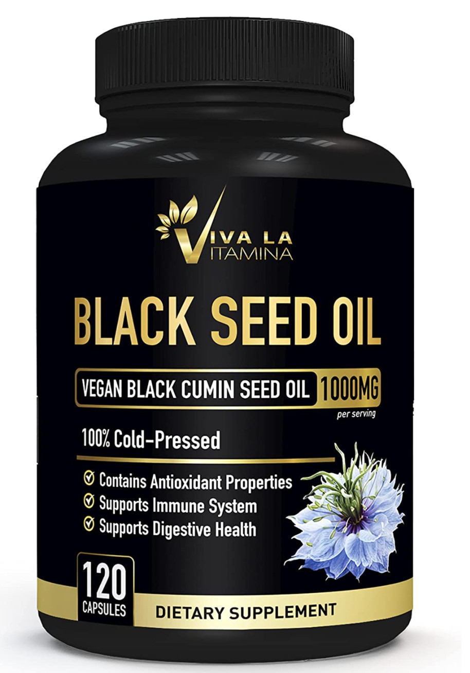 Black Seed Oil-100% Pure 1000 Mg Cold Pressed Cumin Nigella Sativa NO GMO USA