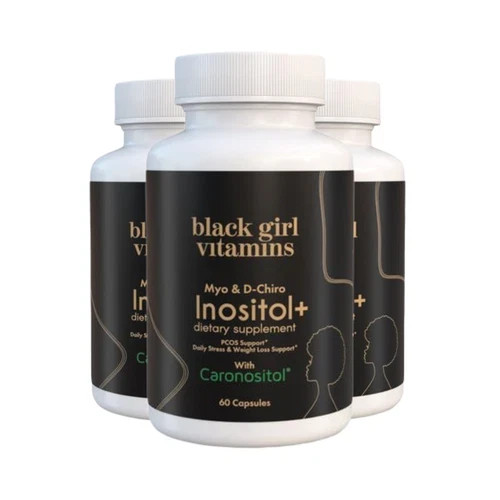 3-Pack Black Girl Vitamins Inositol – Weight Loss & Nutrition Support – 180 Caps