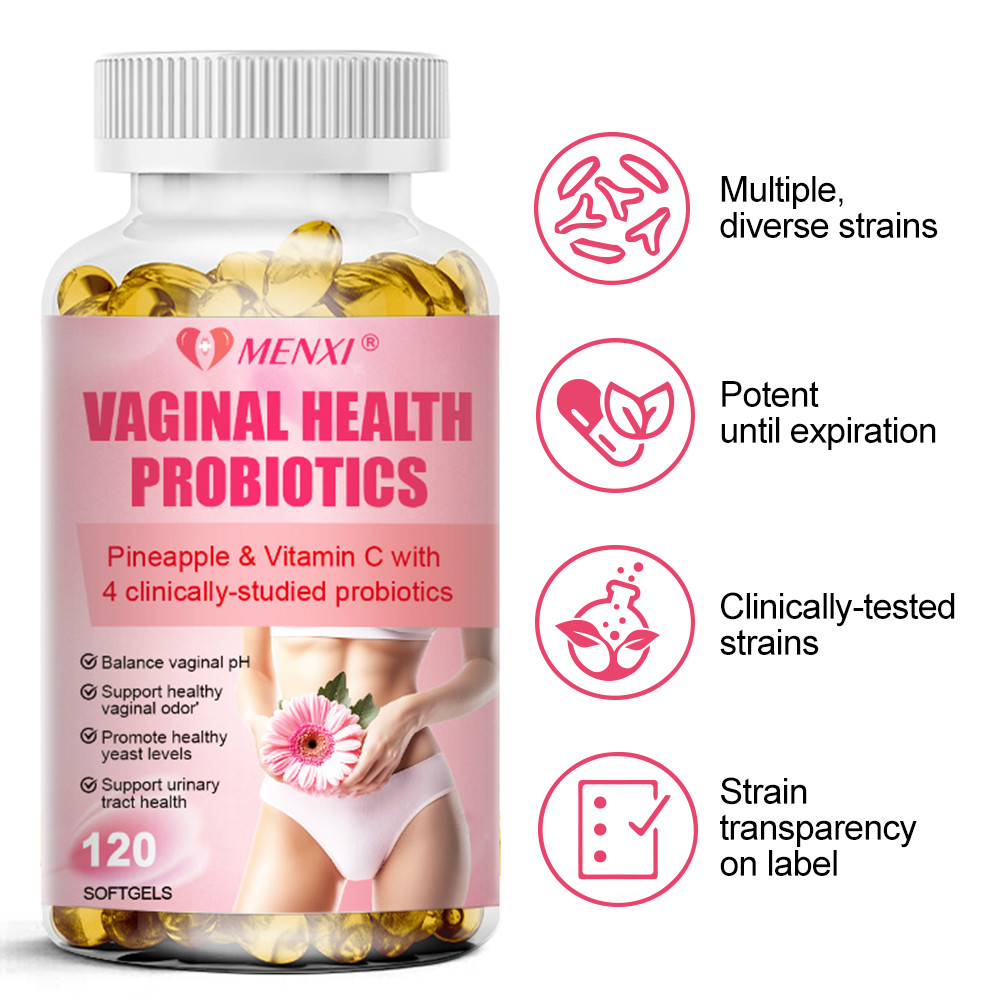 Vaginal Probiotics Capsule pH Balance w/ Prebiotics Lactobacillus Pills Softgel