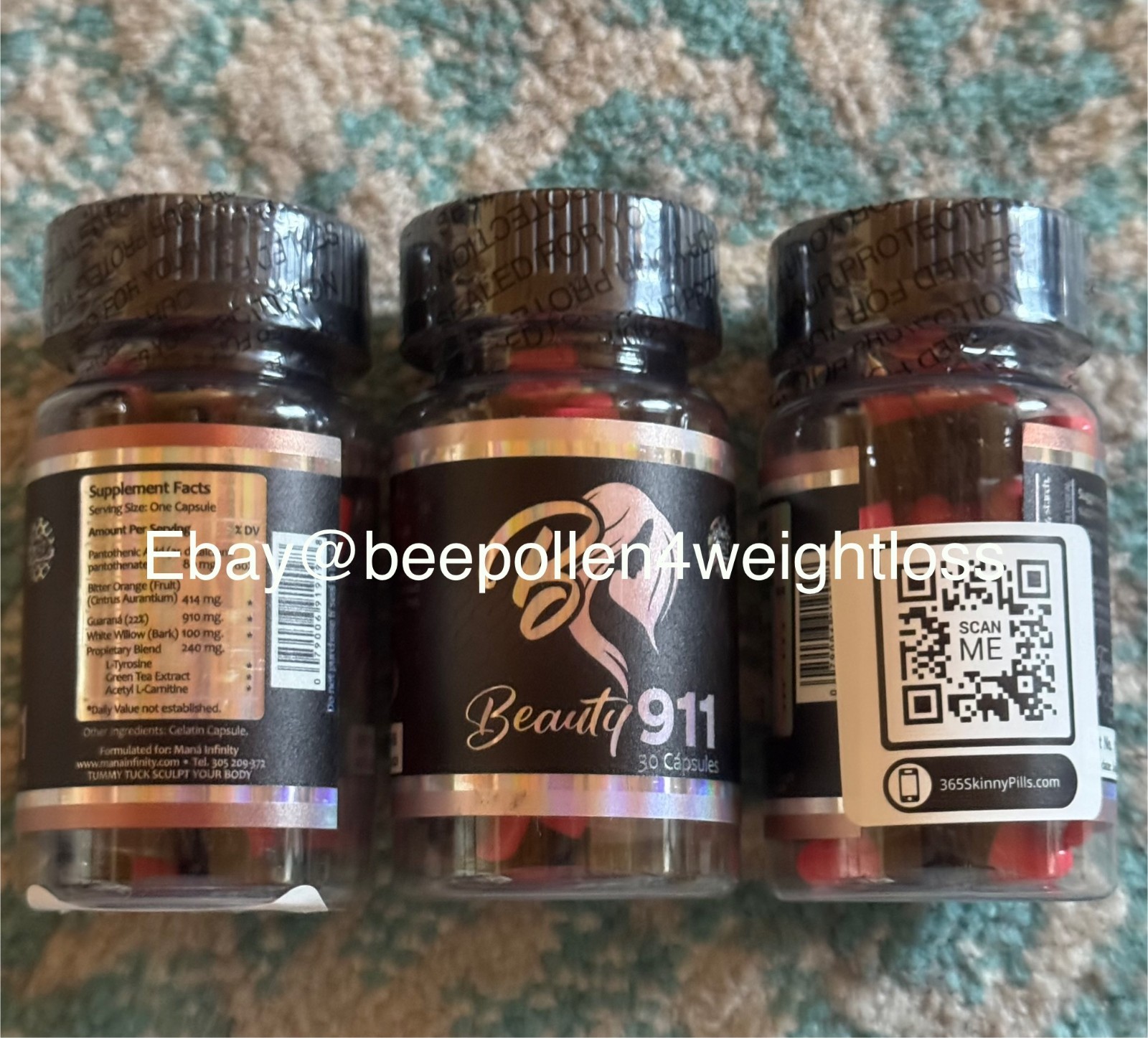 BEAUTY 911 AUTHENTIC 2 BOTTLES TUMMY TUCK MANA INFINITY USA SELLER