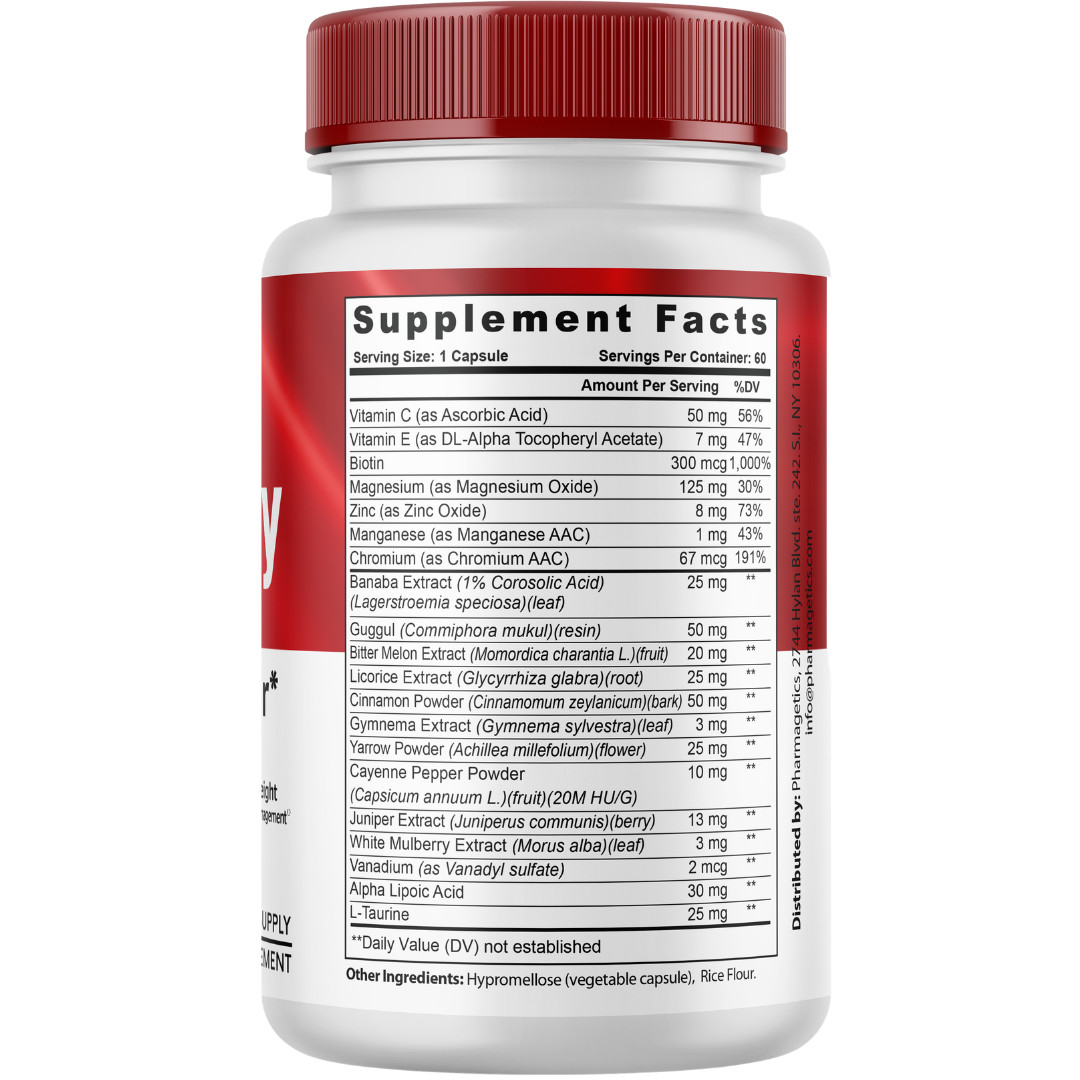 BioSteady Blood Optimizer Metabolism Support Supplement w/ Cinnamon- 4 Bottles