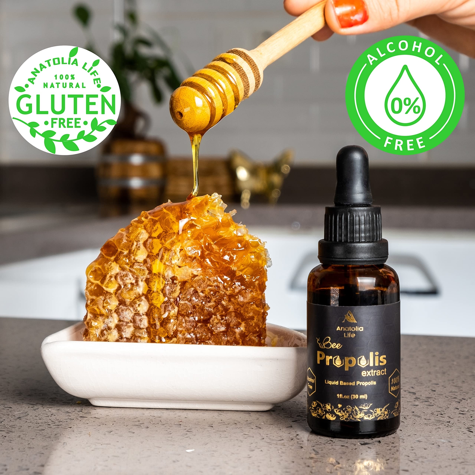 Anatolia Life Natural Bee Propolis Extract Advancd Liquid Tincture (Light Color)