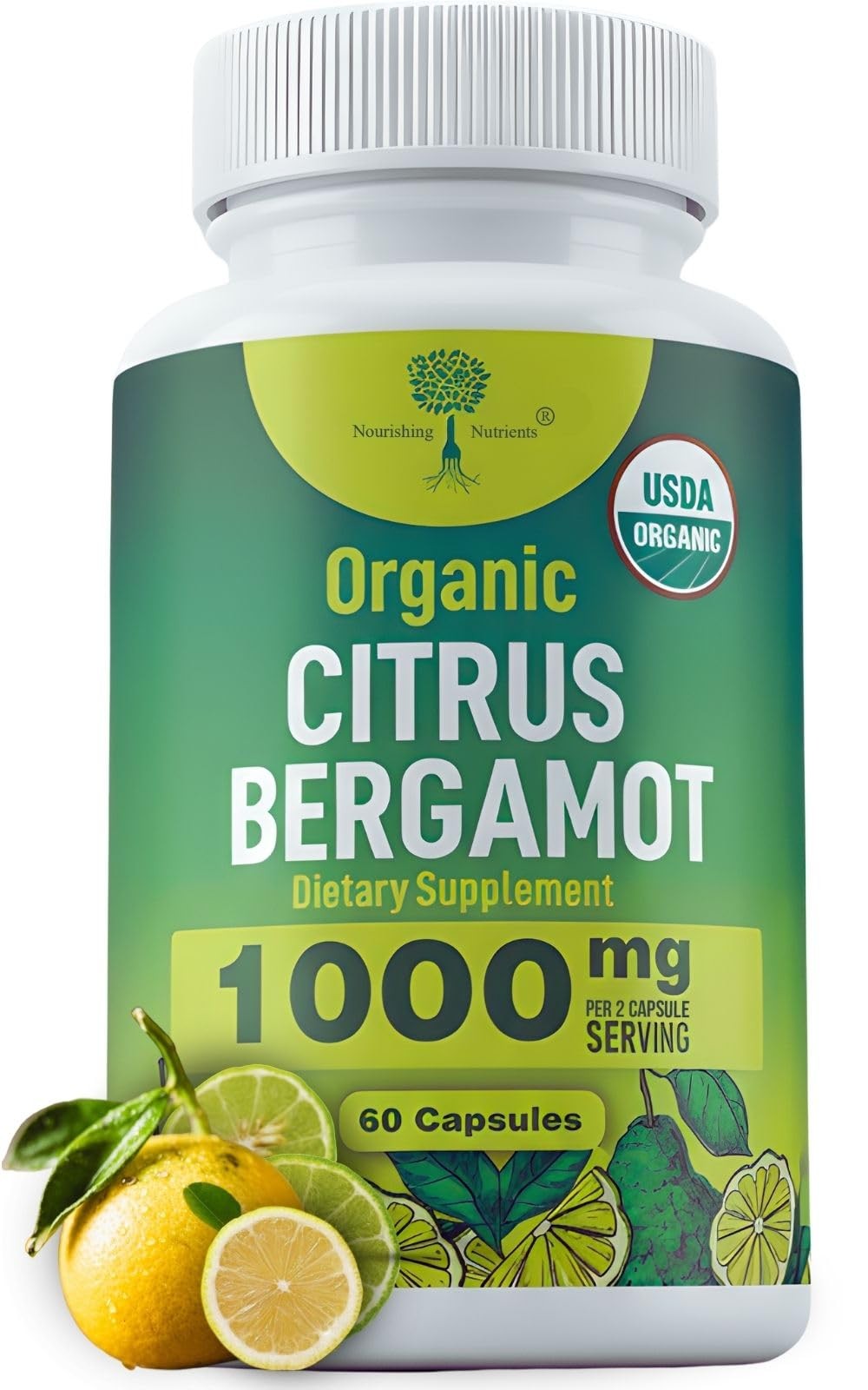 Supplement Italian Bergamot 1000mg USDA Cardiologist Formulated 60caps