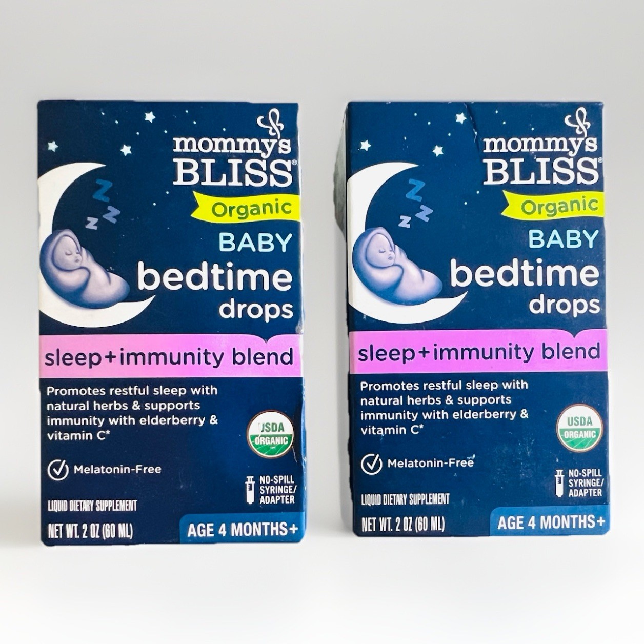 Mommy’s Bliss Organic Baby Bedtime Drops Sleep + Immunity Blend -2PACK-Ex 03/27