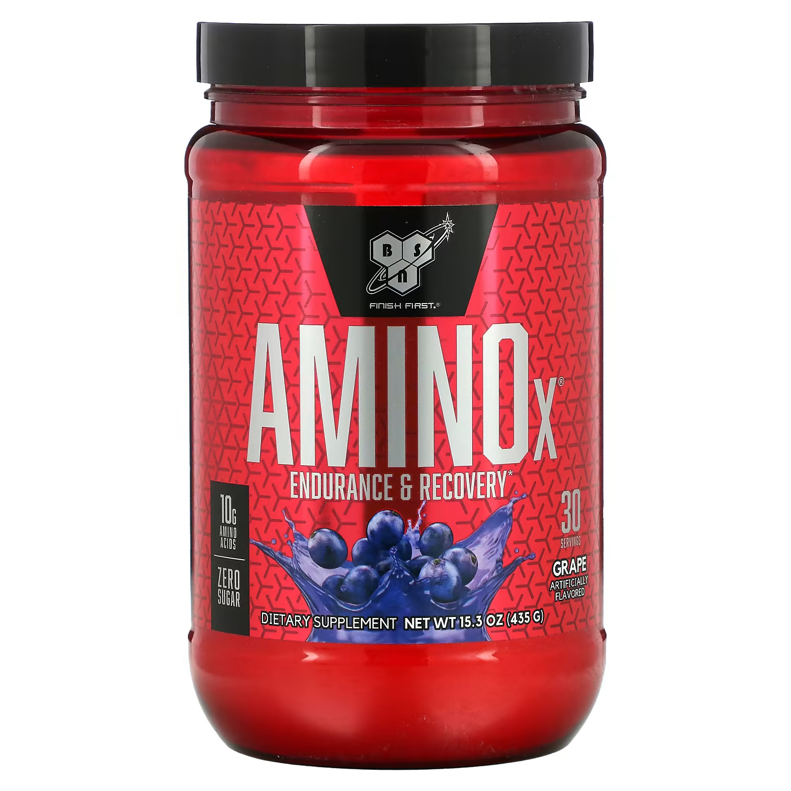 2 X BSN, AminoX, Endurance & Recovery, Grape, 15.3 oz (435 g)-worldwide