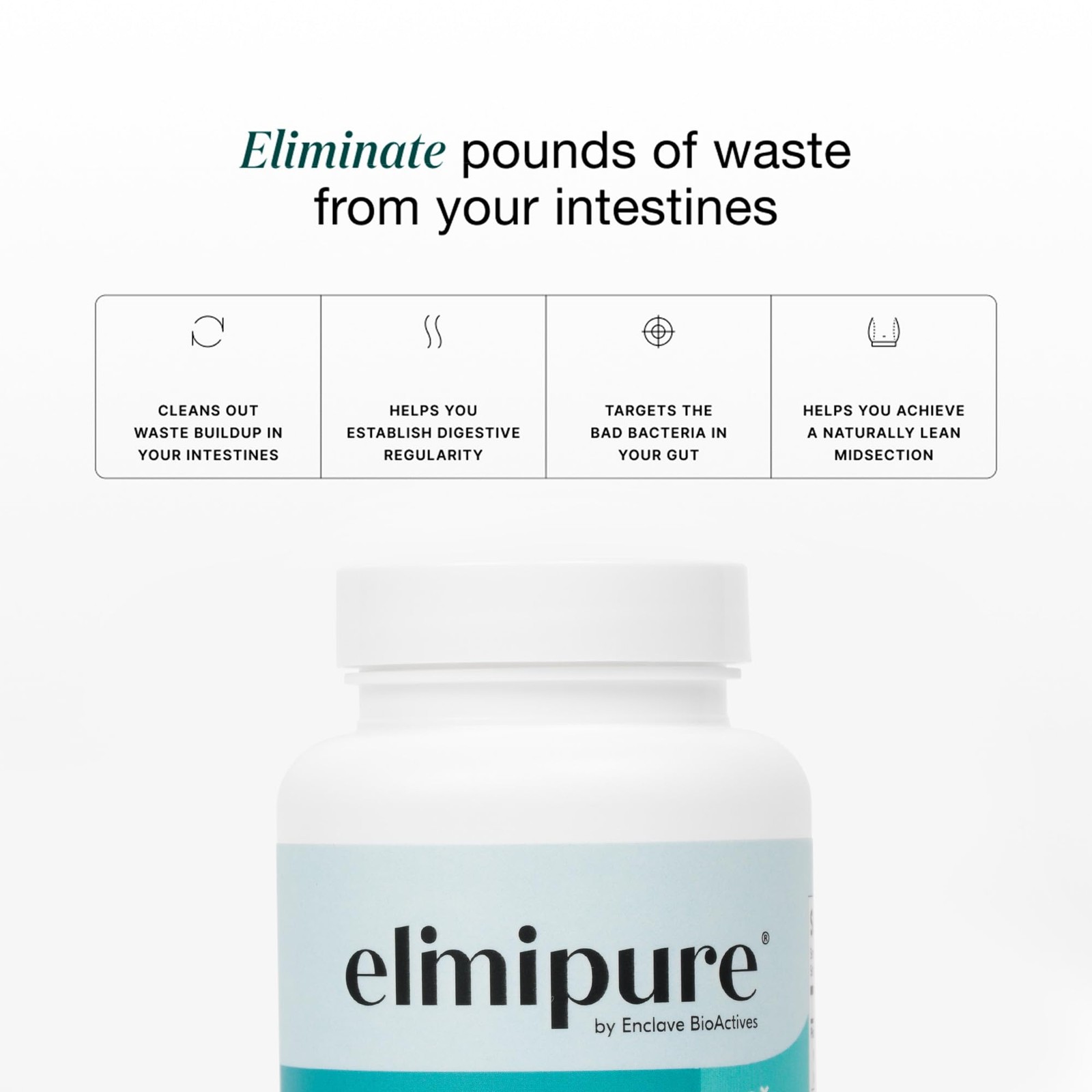 elimipure Gut Cleanse Restore Supplement organic Effective Detox Cleanse Capsule
