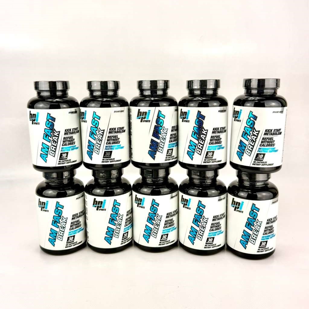 Lot of 12 BPI Sports AM Fast Break Great for Intermittent Fasting & Keto 90 Caps