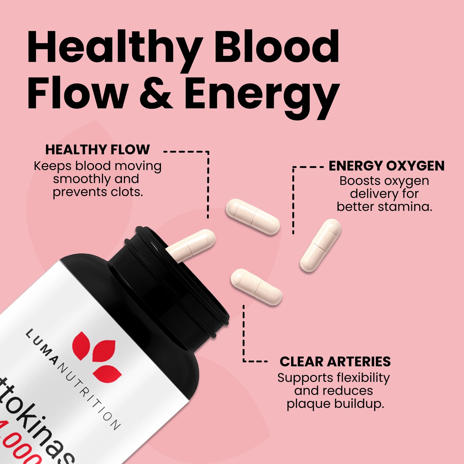 Nattokinase Supplement – Natto 4000 FU Per Serving, Premium Heart Health Supp…