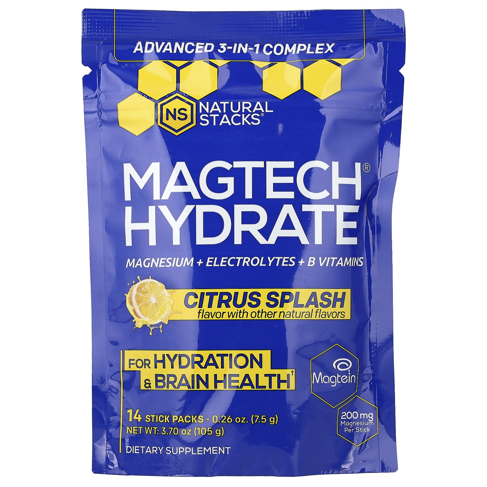 Magtech® Hydrate, Citrus Splash, 14 Stick Packs, 0.26 oz (7.5 g) Each