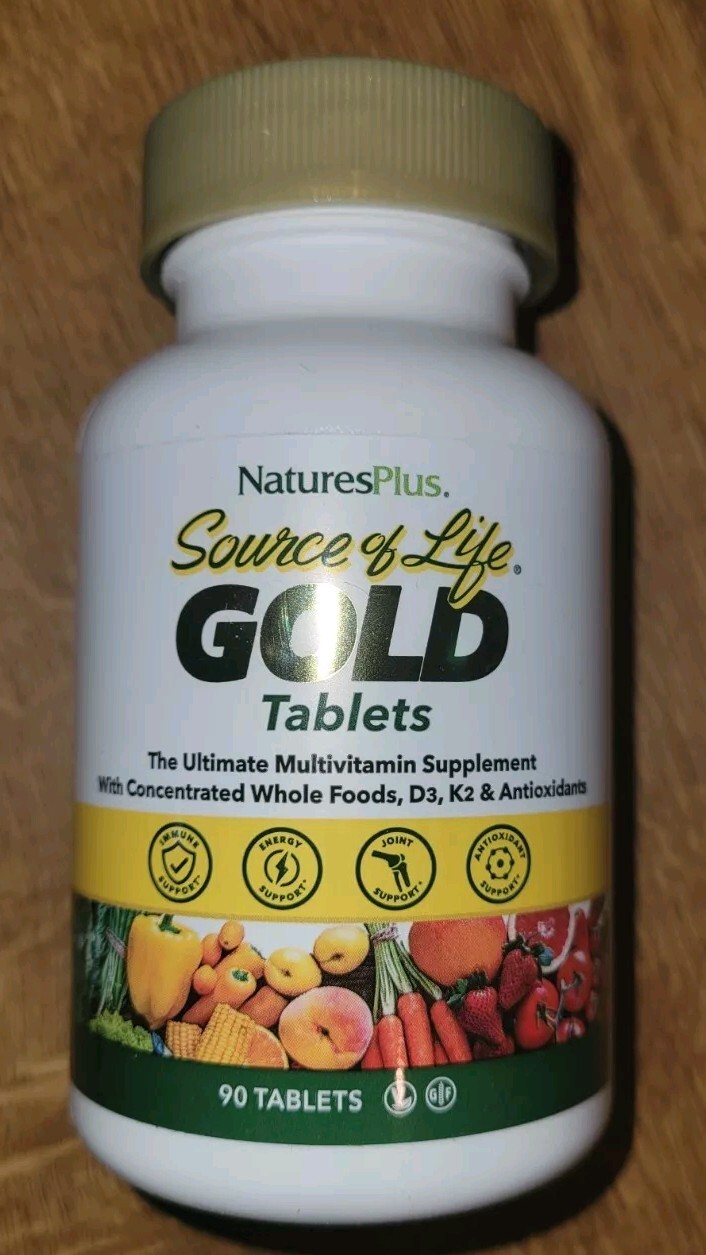 Nature’s Plus Source of Life GOLD Multivitamin Mineral 90 Tablets Exp. 4/29