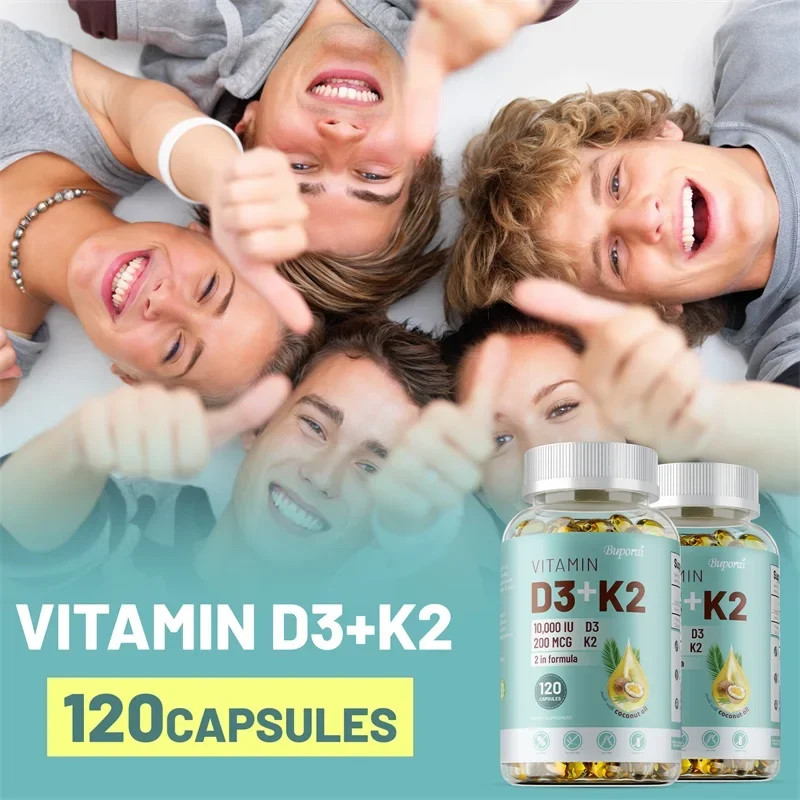 Vitamin D3 + K2 240pcs – Promotes Muscle, Tooth & Bone Health, Enhance Immunity