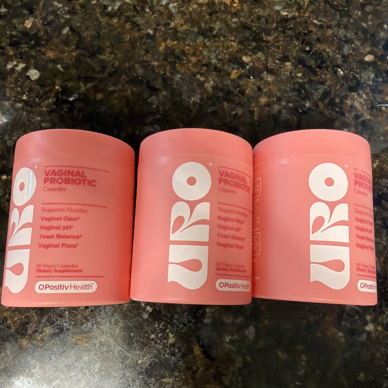3PACKS URO O Positiv Vaginal Probiotics for Women pH Balance w/ Prebiotic 180 ct