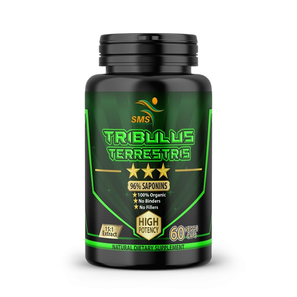 Pure Tribulus Terrestris Extract W/ 96% Saponins 60 Capsules, No Filler, Non-GMO