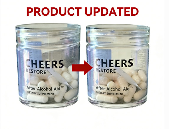 3 Bottles Cheers Restore Supplement w/ DHM + L-Cysteine – After-Alcohol Aid US