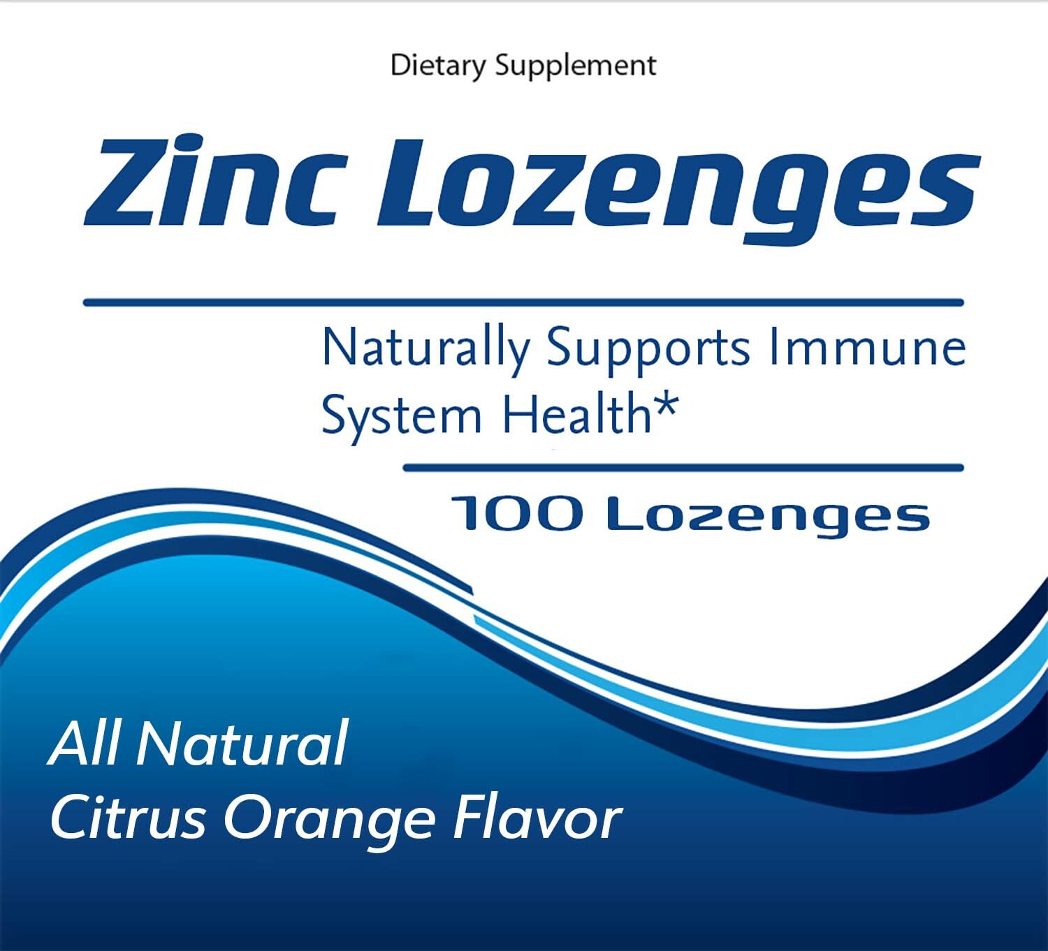 Zinc Lozenges Zinc Gluconate Immune System Support – Orange Flavor 100 Lozenges