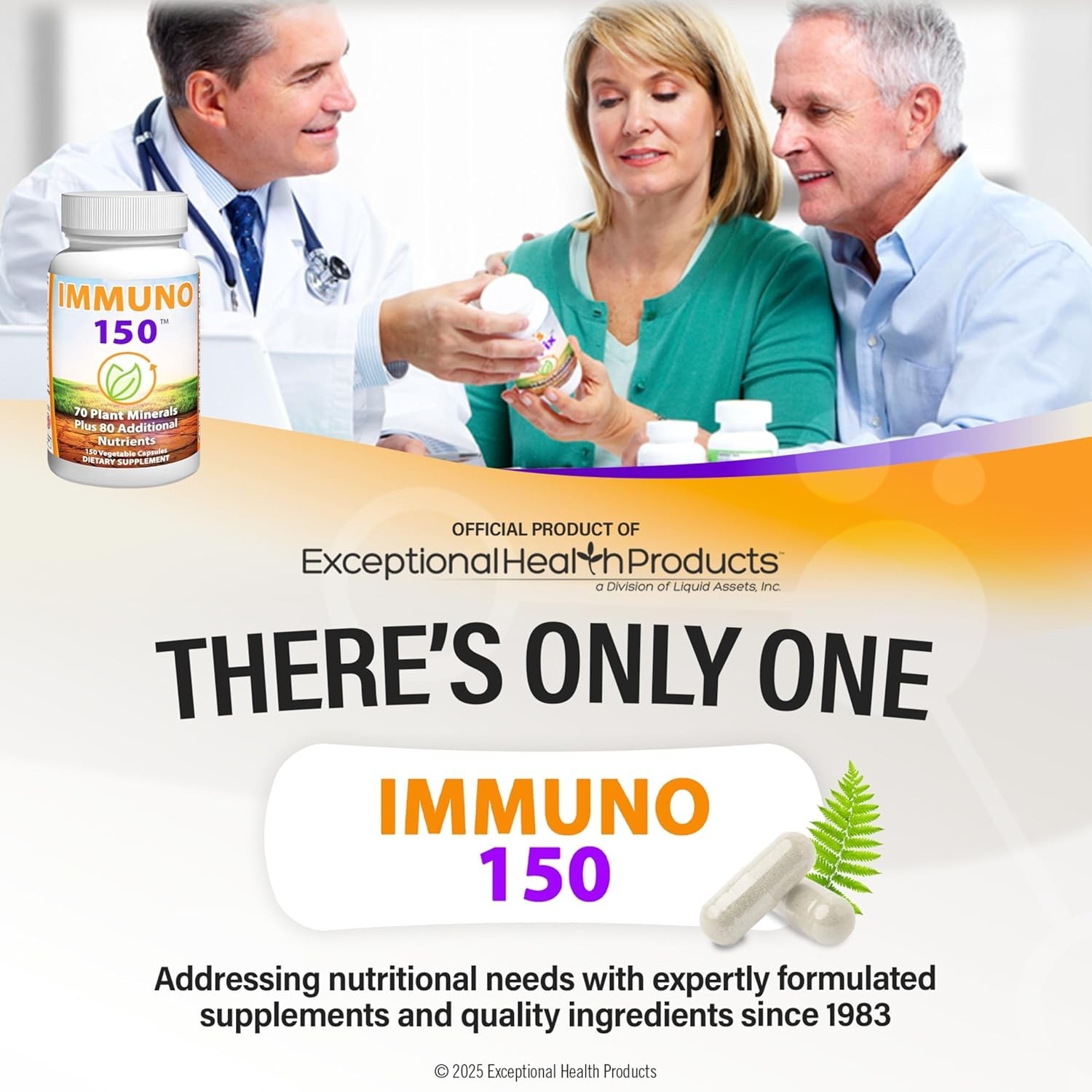 1-3 Pack Immuno 150, Immune Support Supplement, Packed with 70 Plant Minerals