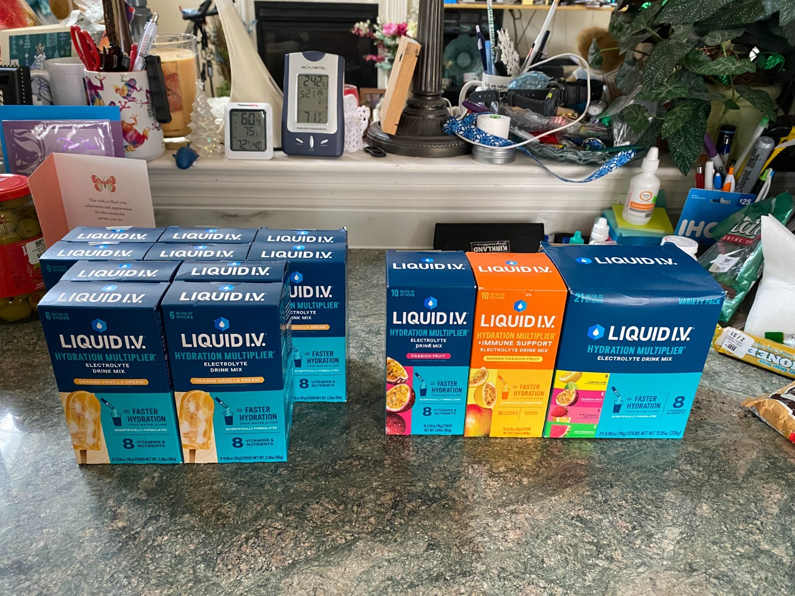 Liquid IV Hydration Flavor VARIETY PACK Lot of 101 0.56 oz Stick Packs READ