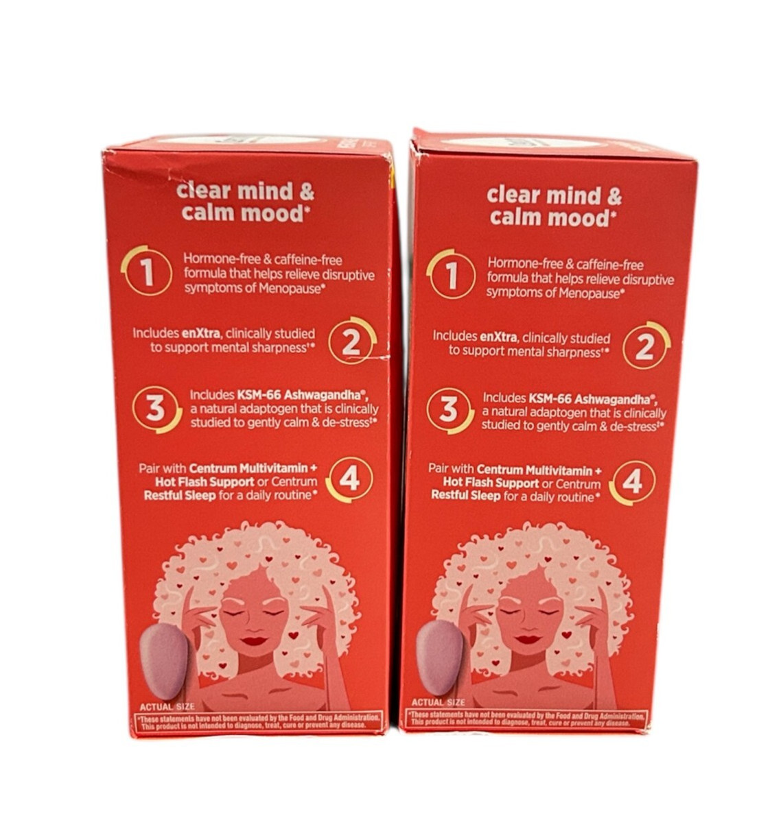 Centrum Menopause Support + Clear Mind & Calm Mood Supplement 30 Tablets 3/26 X2
