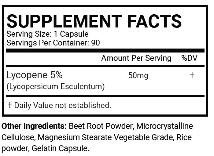 1 pk Lycopene 50mg Prostate Support Health Supplement