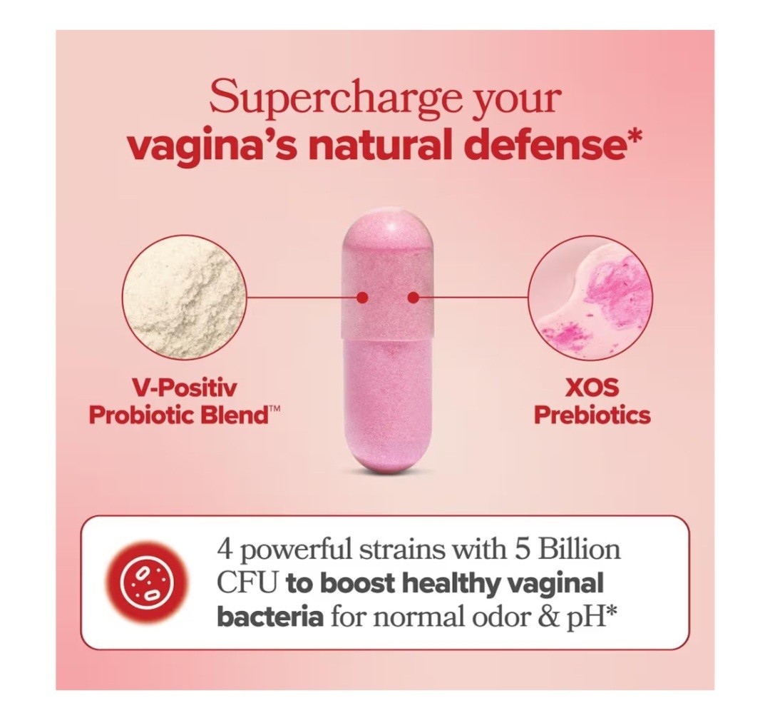 O Positiv URO Vaginal Probiotic Vegan Capsules – Pink 60ct Exp 11/14/26