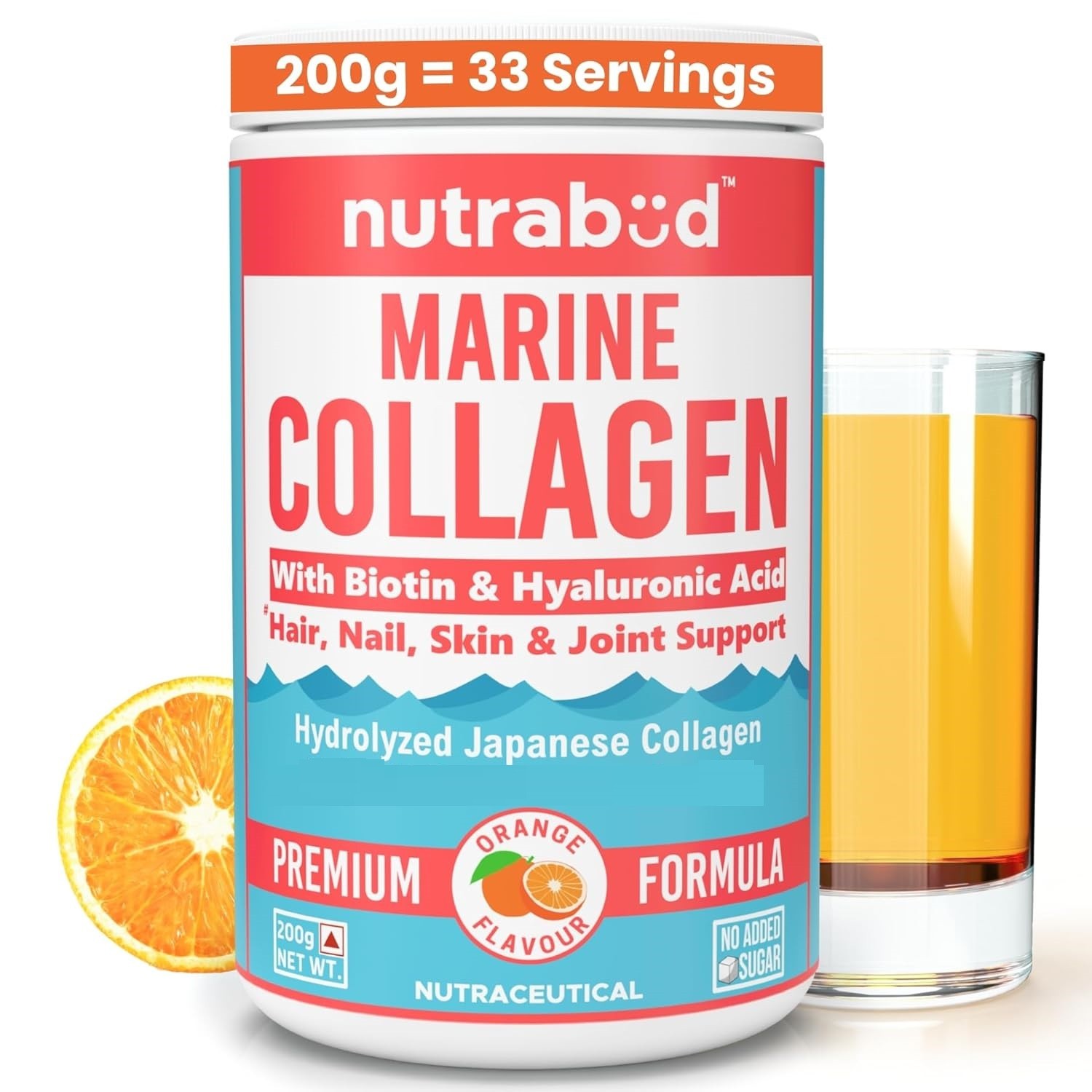 Nutrabud Japanese Marine Collagen Powder Women Men Skin Radiance Healthy Hair