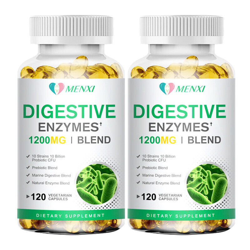 Digestive Enzymes Capsules 240P 1200mg Digestive Aid Bloating Relief Fast-Acting