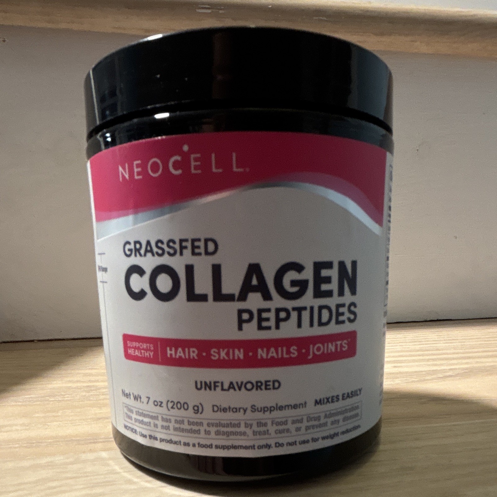 NeoCell Grass Fed Collagen Peptides Unflavored Powder Hair Skin Nails 7 oz