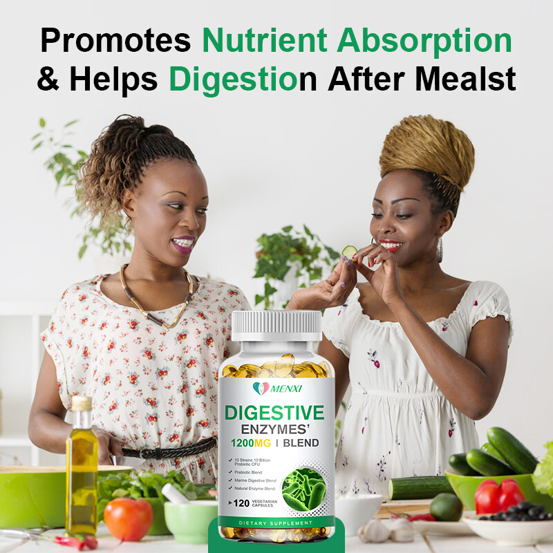 Digestive Enzymes w/ Prebiotic & Probiotics, Constipation, Gas & Bloating Relief