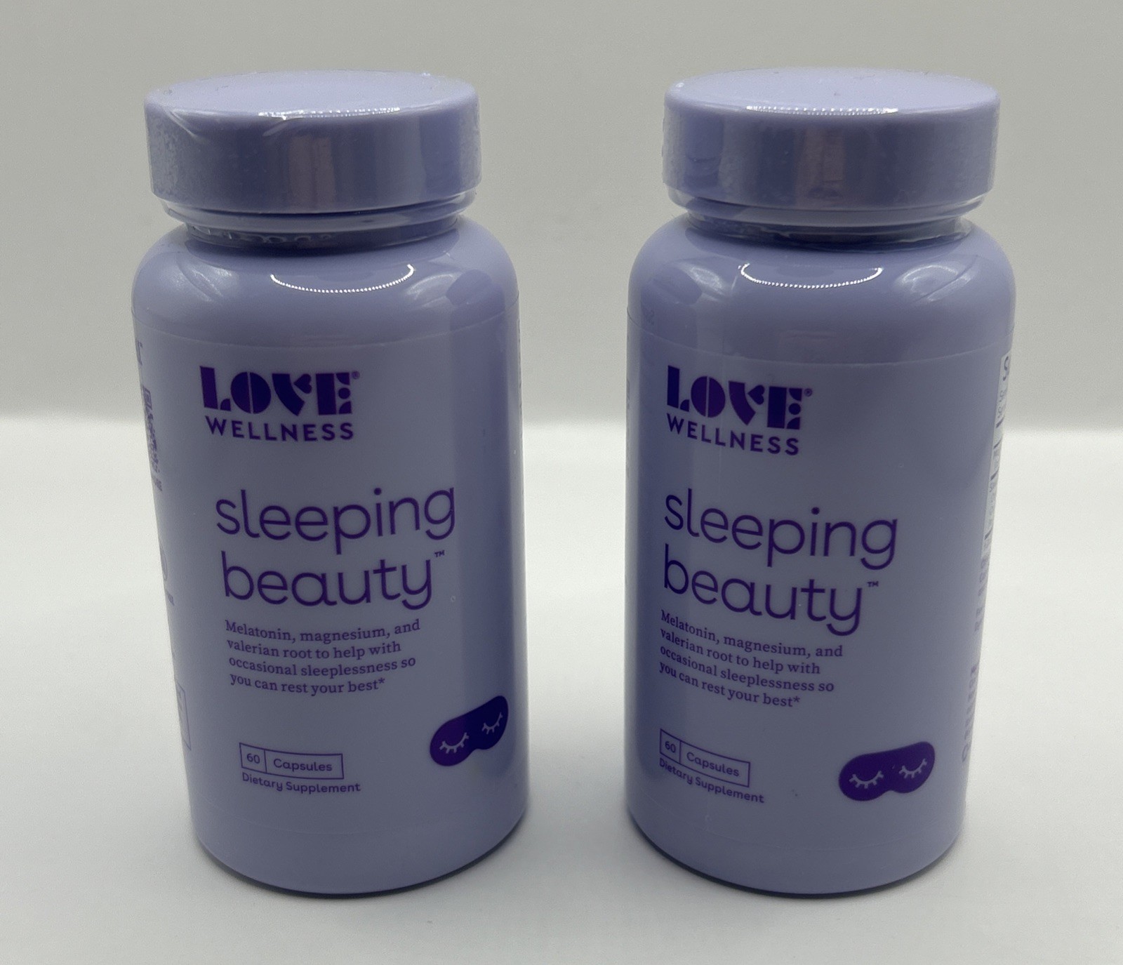 Two Bottles, Love Wellness Sleeping Beauty – 60 Capsules – Expires 09/2027