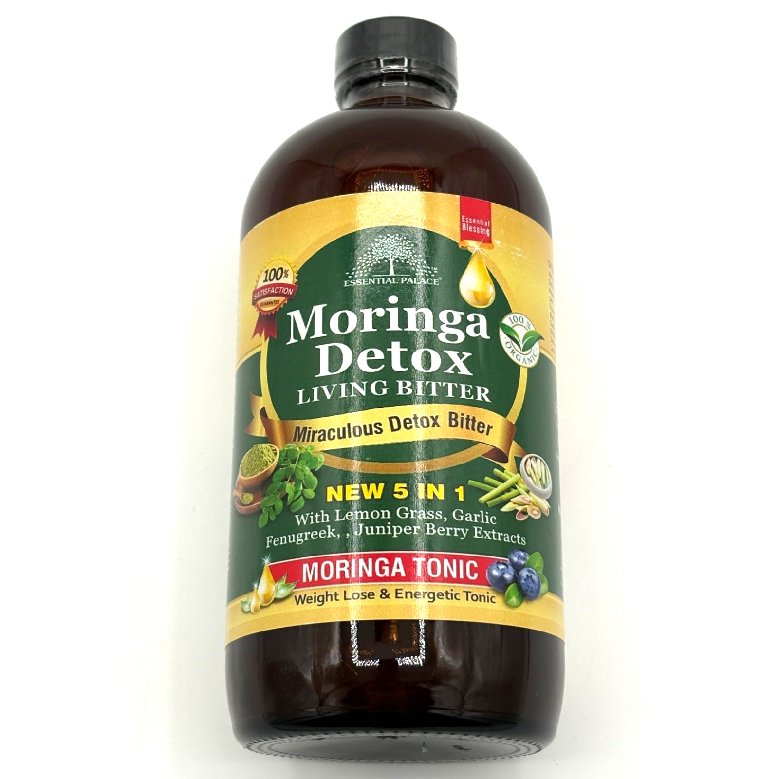 Moringa Detox Living Bitter – Weight Loss & Energy Boost Herbal Tonic 5 In 1