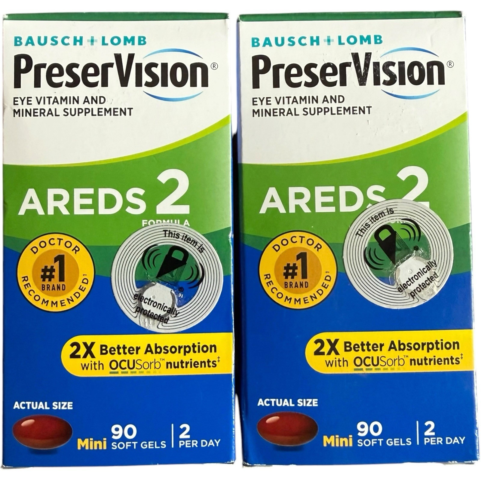 PreserVision AREDS 2 Eye Vitamins/Minerals Supplements 90 Soft Gels 07/2027