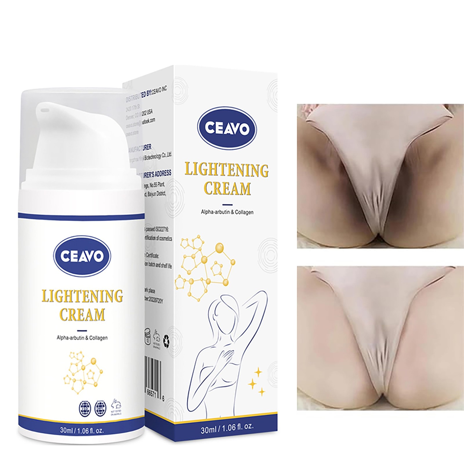 Skin Lightening Cream For Dark Intimate 1.06 Fl Oz (Pack of 1), light yellow