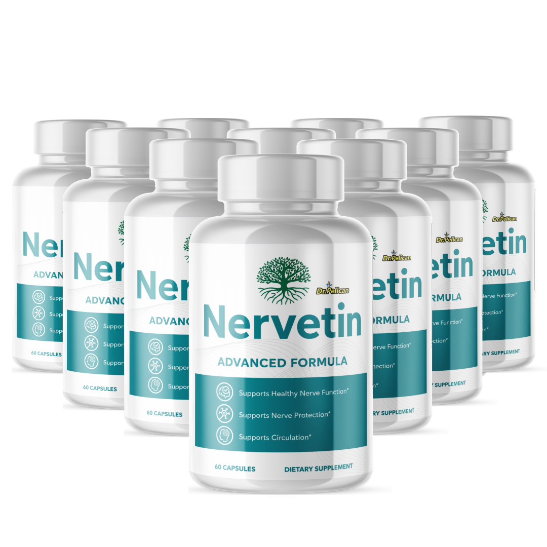 Nervetin- Brain Support- 10 Bottles- 600 Capsules
