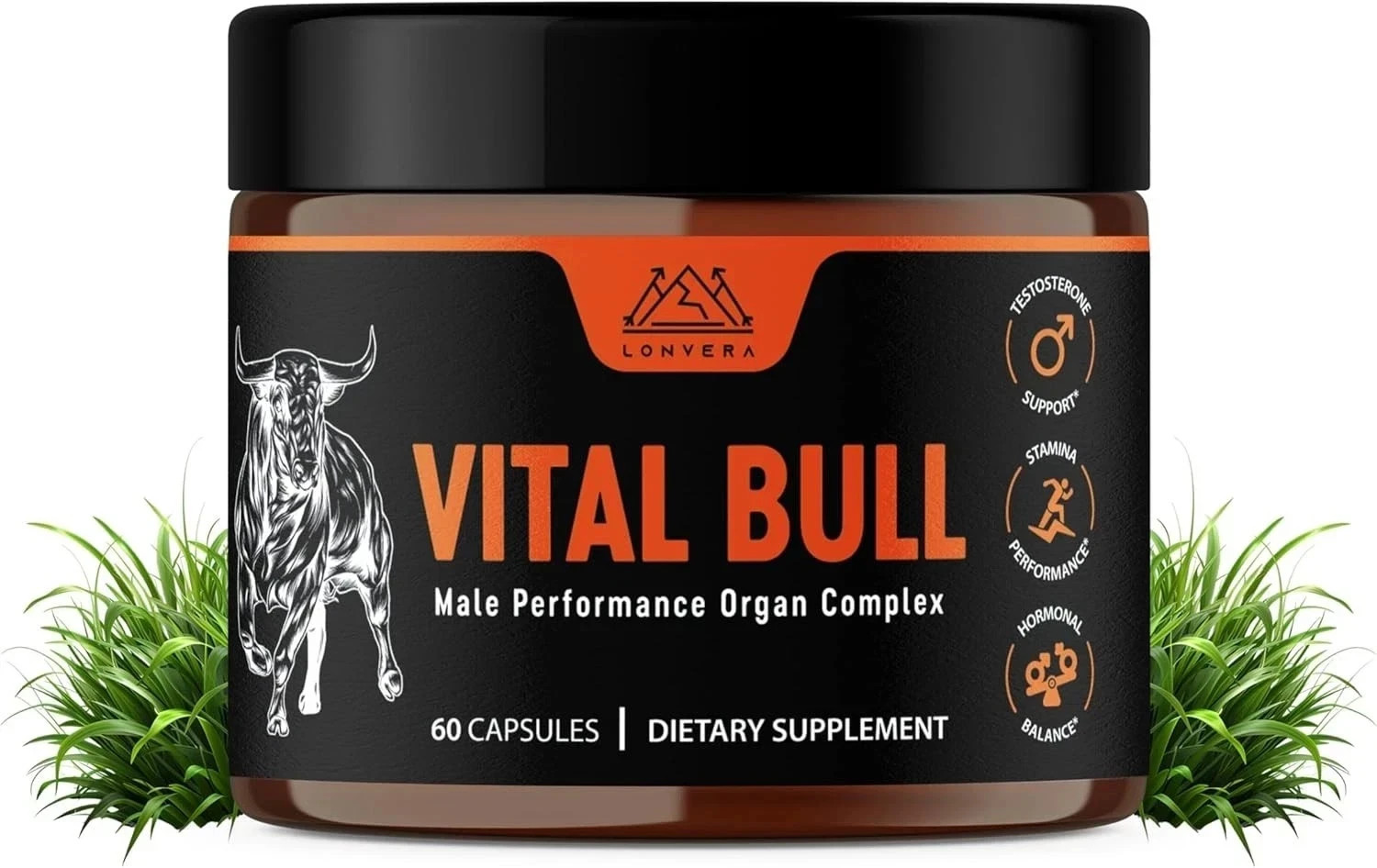 Vital Bull Beef Organ Supplement for Men – Grass Fed Organs with Heart US