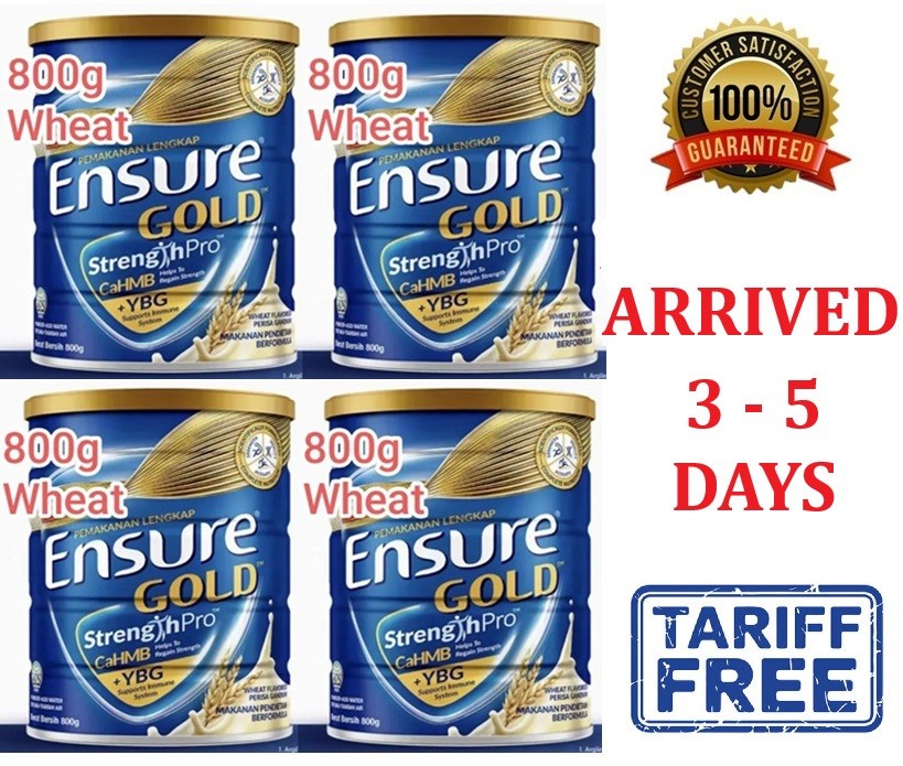 4 Cans Abbott Ensure Gold Milk Powder Wheat Flavored 800g Tariff Free !!