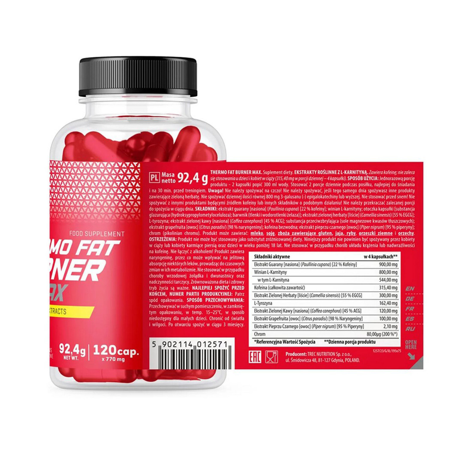 THERMO FAT BURNER 120–360 Capsules – Weight Loss, Fat Burner, Metabolism Boost
