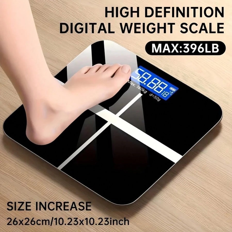 Smart Body Fat Scale Digital Bathroom Weight Scale LCD 390lb App Data