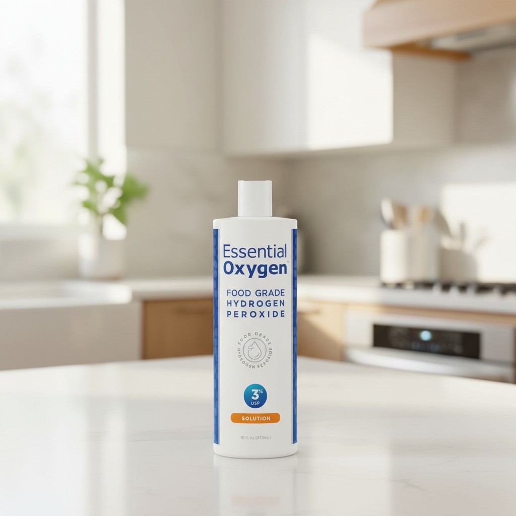 Natural Hydrogen Peroxide Cleaner, 3% USP, 16 Oz – Eco-Friendly All Purpose